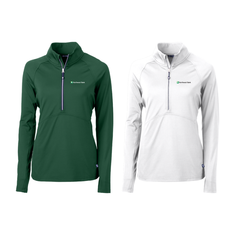 Cutter & Buck Adapt Eco Knit Stretch Recycled Women's Quarter Zip Pullover